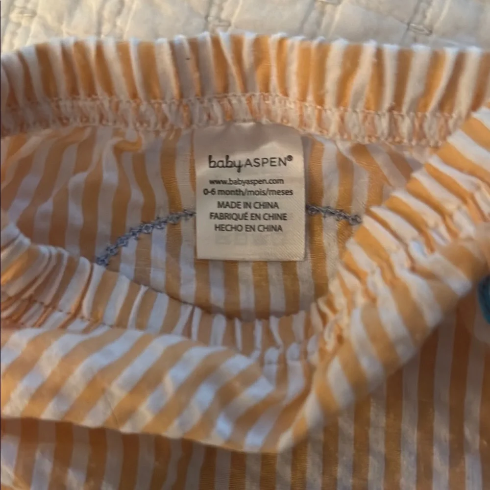 Baby Aspen Orange and Green Diaper Covers with Whimsical Sea Creature Designs